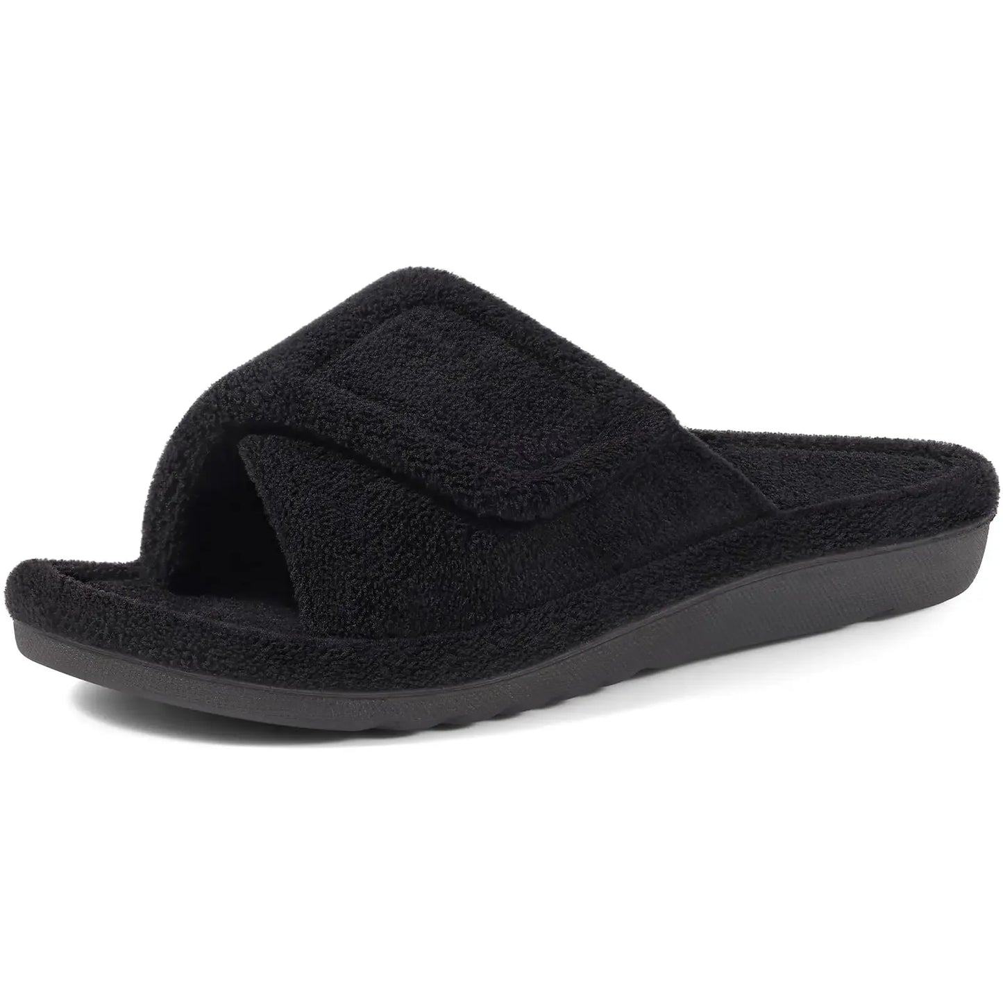Women Fuzzy House Slippers Orthopedic Plush Slide With Arch Support Non-slip Furry Bedroom Slide Open Toe Fur House Shoes