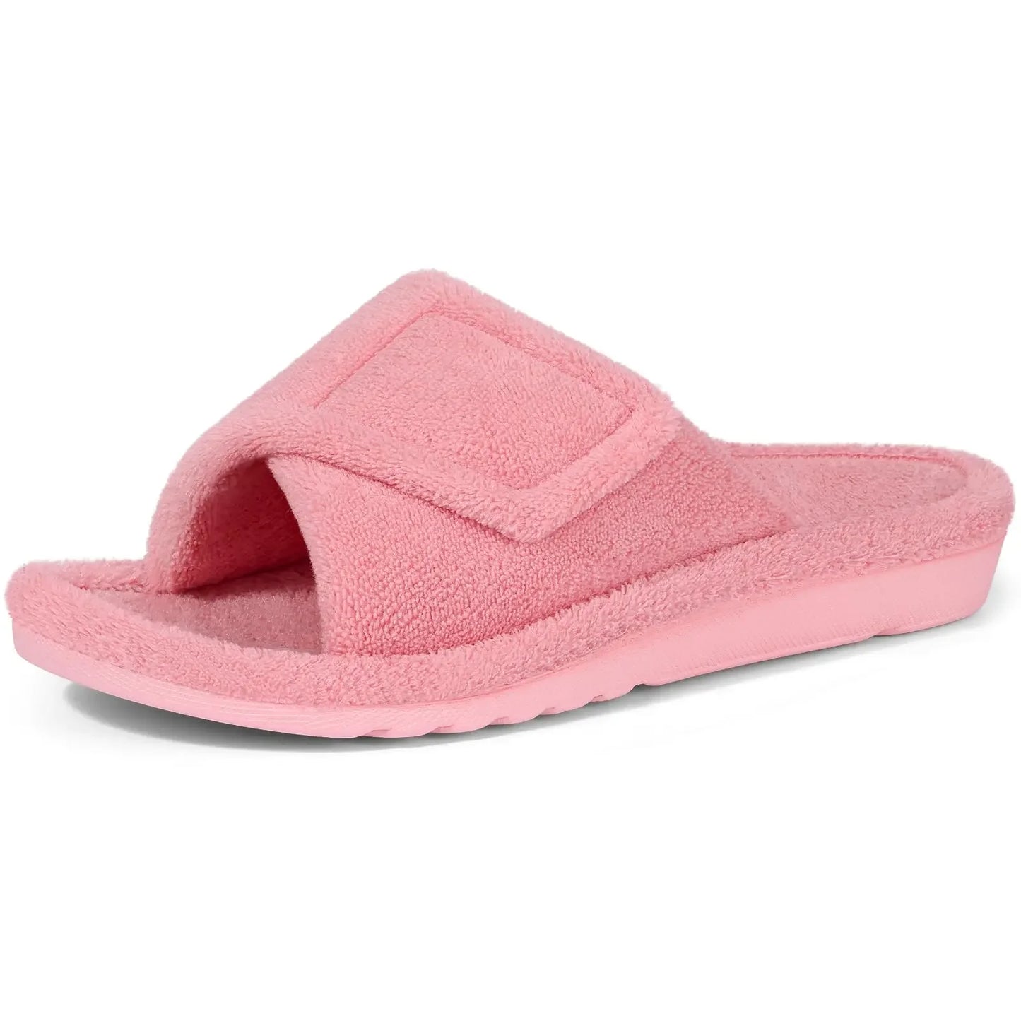 Women Fuzzy House Slippers Orthopedic Plush Slide With Arch Support Non-slip Furry Bedroom Slide Open Toe Fur House Shoes