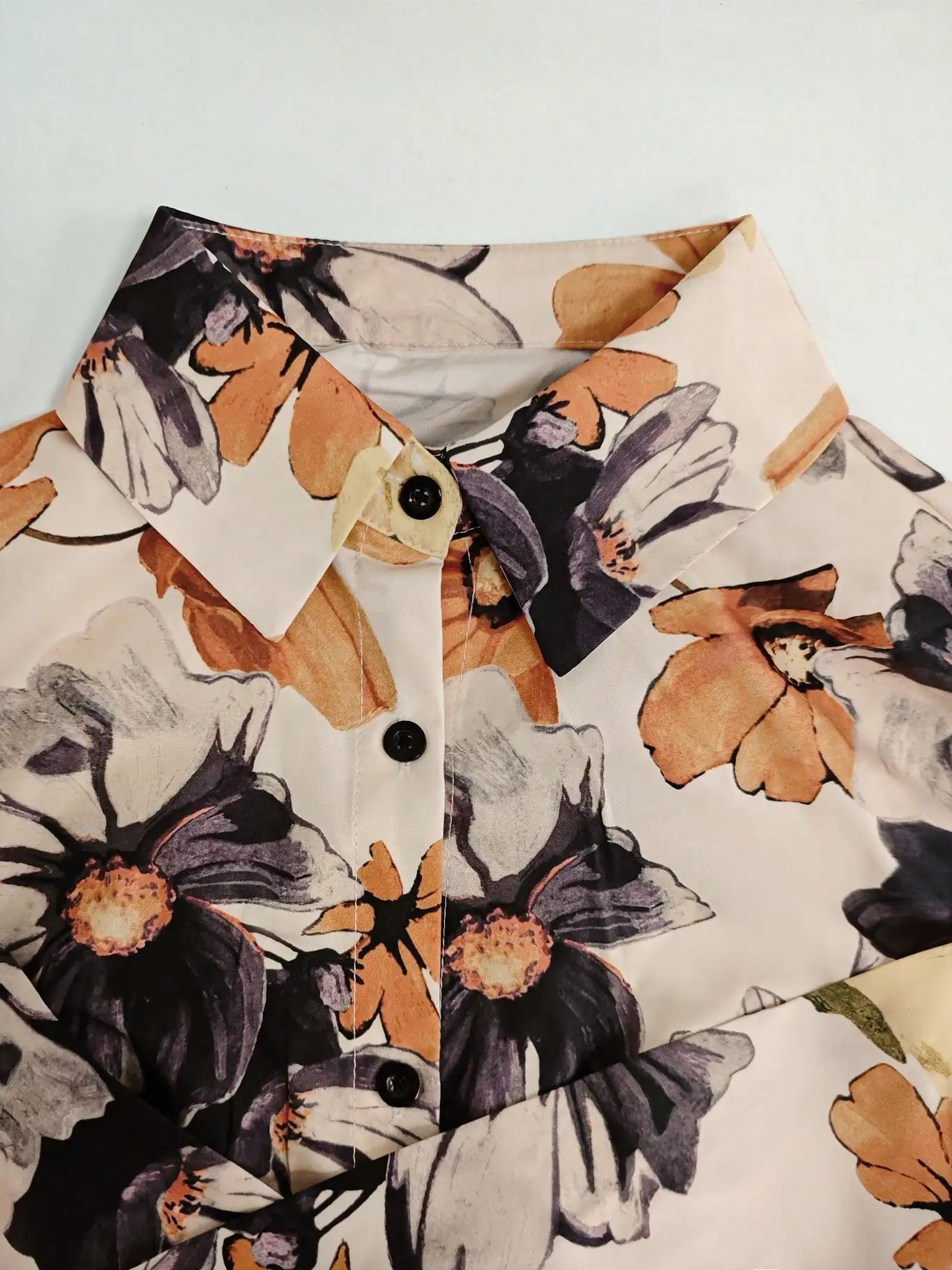 Elegant Floral Print Wrap Front Button Belted Maxi Dress for Autumn Occasions
