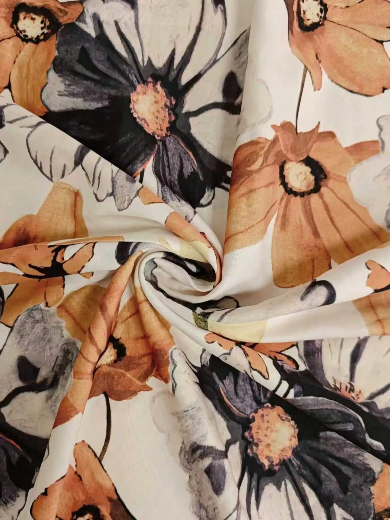 Elegant Floral Print Wrap Front Button Belted Maxi Dress for Autumn Occasions