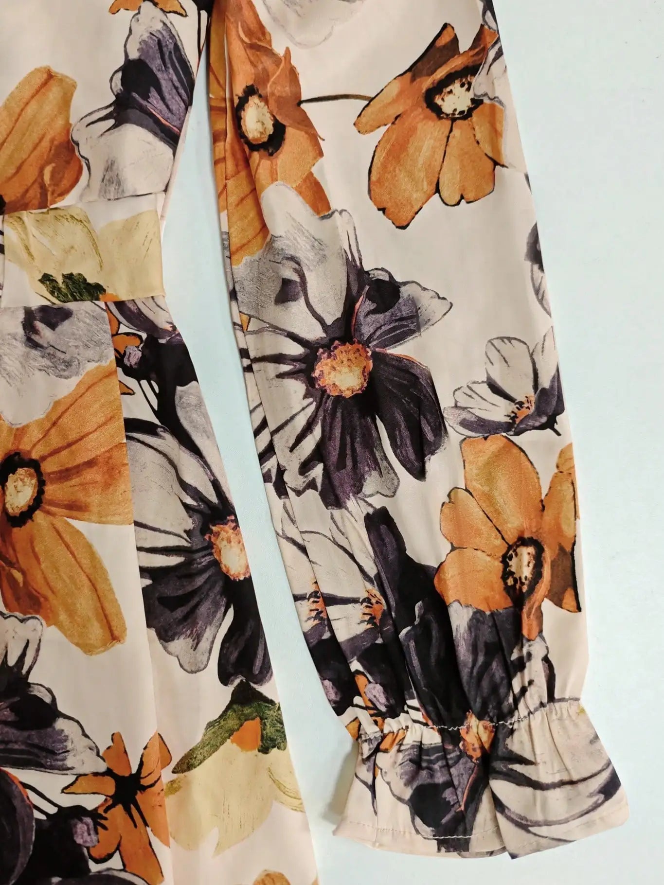 Elegant Floral Print Wrap Front Button Belted Maxi Dress for Autumn Occasions